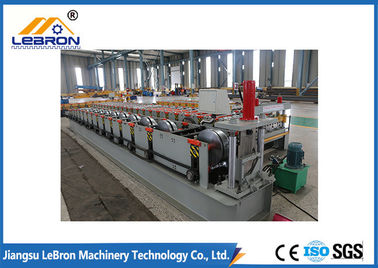 White And Blue Rain Gutter Roll Forming Machine 14-16 Rollers 4kW Main Motor Power